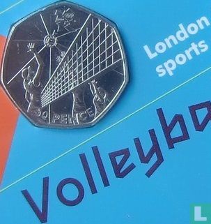 Vereinigtes Königreich 50 Pence 2011 (Coincard) "2012 London Olympics - Volleyball" - Bild 3