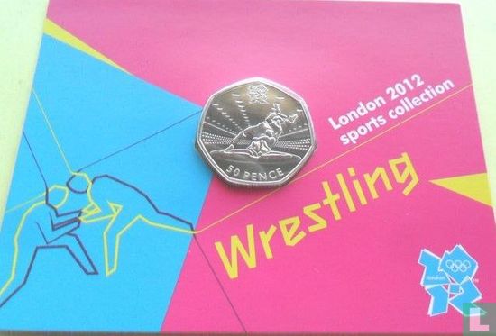 Verenigd Koninkrijk 50 pence 2011 (coincard) "2012 London Olympics - Wrestling" - Afbeelding 1