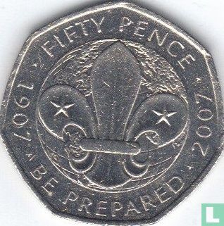 Verenigd Koninkrijk 50 pence 2007 "100th Anniversary of the Scouting Movement" - Afbeelding 2