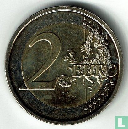 Letland 2 euro 2014 (met vlag) "Introduction of Euro 2014" - Image 2