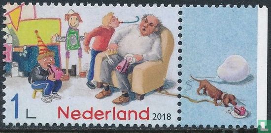 Birthday postage stamps