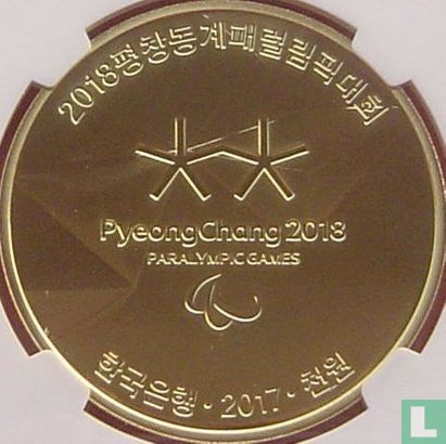 Zuid-Korea 1000 won 2017 (PROOF) "2018 Winter Paralympics in Pyeongchang" - Afbeelding 1