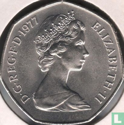 Verenigd Koninkrijk 50 new pence 1977 - Afbeelding 1