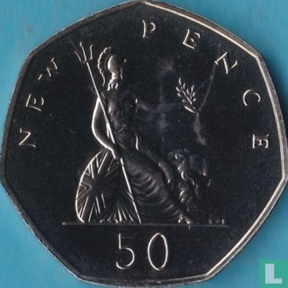 Verenigd Koninkrijk 50 new pence 1972 (PROOF) - Afbeelding 2