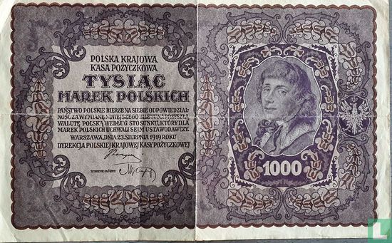 Polen Marek 1000 1919 - Bild 1