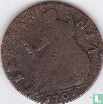 Engeland ½ penny 1701 - Afbeelding 1