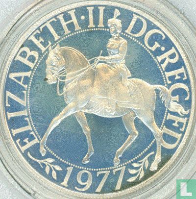 United Kingdom 25 new pence 1977 (PROOF - silver) "25th anniversary Accession of Queen Elizabeth II" - Image 1