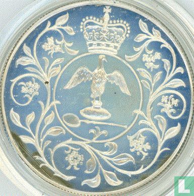 Royaume-Uni 25 new pence 1977 (BE - argent) "25th anniversary Accession of Queen Elizabeth II" - Image 2