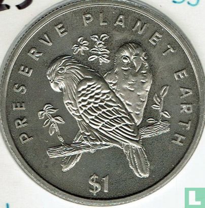Liberia 1 dollar 1996 "Love Birds" - Afbeelding 2