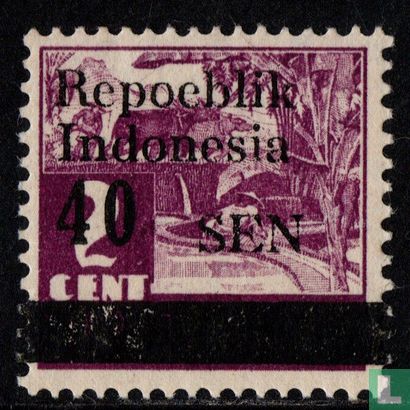 Opdruk 'Repoeblik Indonesia' grotere letters 