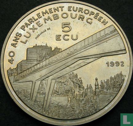 Luxemburg  5 ecu  1992 - 40e verjaardag - Europees Parlement - Bild 1