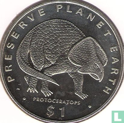 Liberia 1 Dollar 1993 "Protoceratops" - Bild 2