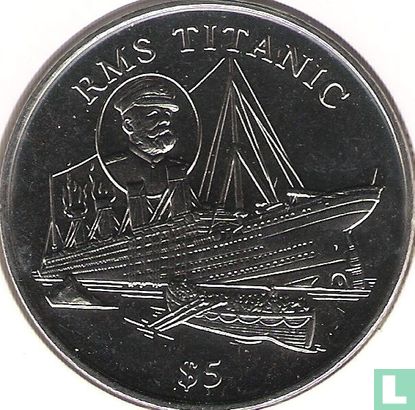 Libéria 5 dollars 1998 "RMS Titanic" - Image 2