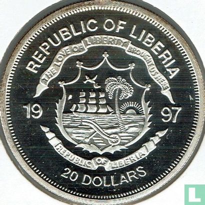 Liberia 20 dollars 1997 (PROOF) "Diana Princess of Wales - The Queen Mother" - Image 1