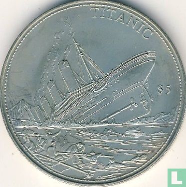 Libéria 5 dollars 2000 "Titanic" - Image 2