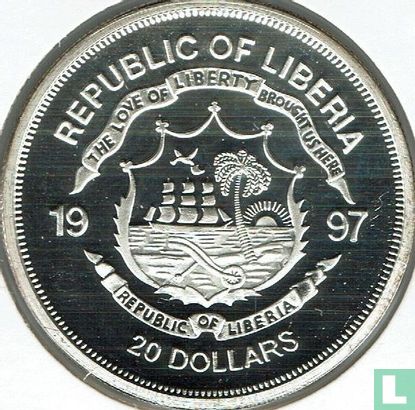 Liberia 20 dollars 1997 (PROOF) "Diana Princess of Wales - Visit to Wales" - Image 1