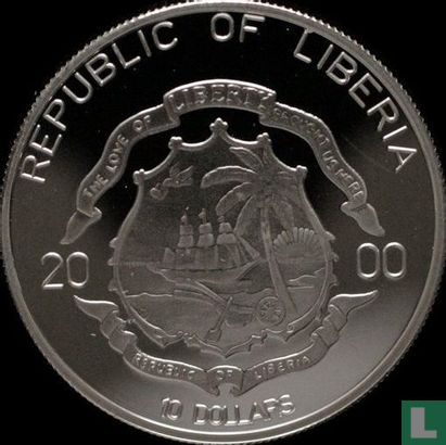 Liberia 10 dollars 2000 (PROOF) "Diana guenon" - Afbeelding 1
