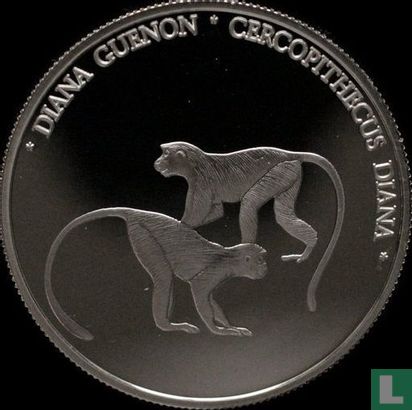 Liberia 10 dollars 2000 (PROOF) "Diana guenon" - Afbeelding 2