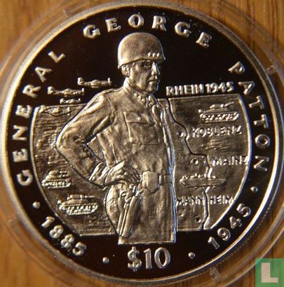 Liberia 10 dollars 1995 (PROOF) "General George Patton" - Afbeelding 2