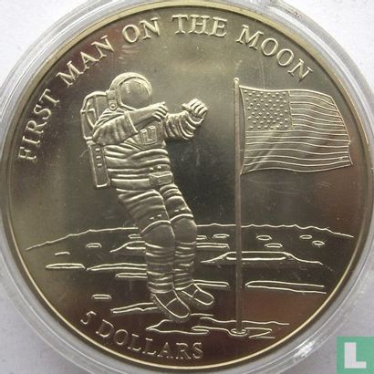 Liberia 5 dollars 2000 "First Man on the Moon" - Image 2