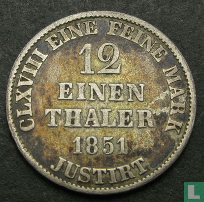 Hannover 1/12 thaler 1851 - Afbeelding 1