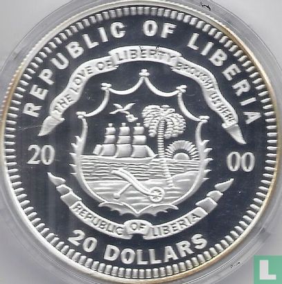 Liberia 20 dollars 2000 (PROOF) "Francfurt am Main" - Afbeelding 1