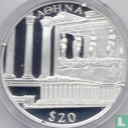 Liberia 20 dollars 2000 (PROOF) "Athens" - Afbeelding 2
