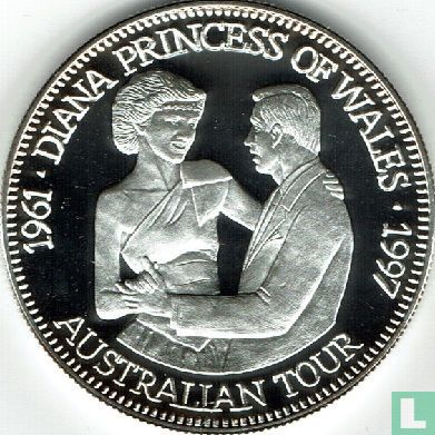 Liberia 20 dollars 1997 (PROOF) "Diana Princess of Wales - Australian tour" - Image 2