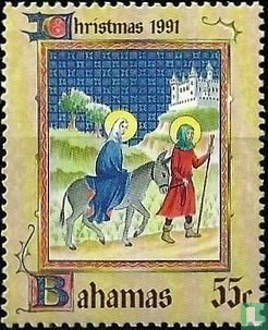 Maria und Joseph auf dem Weg nach Bethlehem