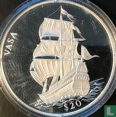 Liberia 20 dollars 2000 (PROOF) "Vasa" - Afbeelding 2
