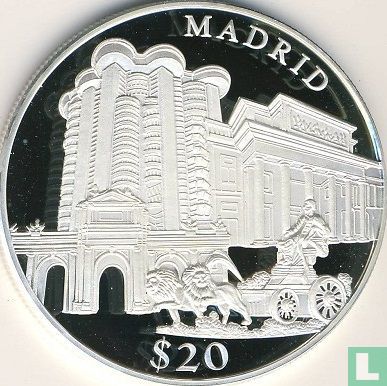 Liberia 20 dollars 2000 (PROOF) "Madrid" - Afbeelding 2