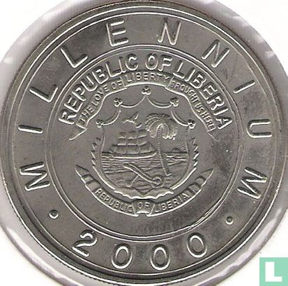 Liberia 5 dollar 2000 "Millennium - Year of the Dragon" - Afbeelding 1