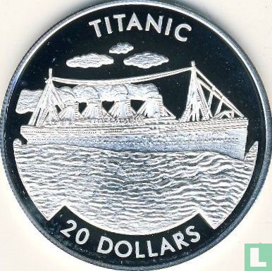 Liberia 20 dollars 2000 (PROOF) "Titanic" - Image 2