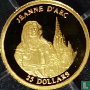 Liberia 25 dollars 2001 (PROOF) "Joan of Arc" - Afbeelding 2