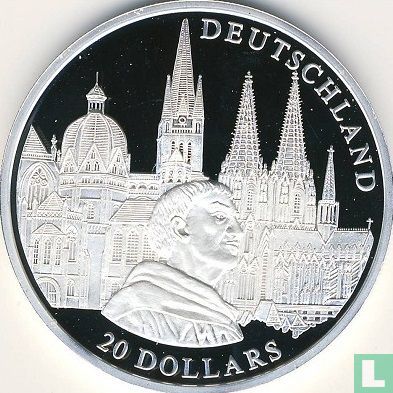 Liberia 20 dollars 2001 (PROOF) "Germany" - Afbeelding 2