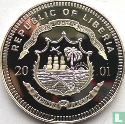 Libéria 20 dollars 2001 (BE) "Belgium" - Image 1