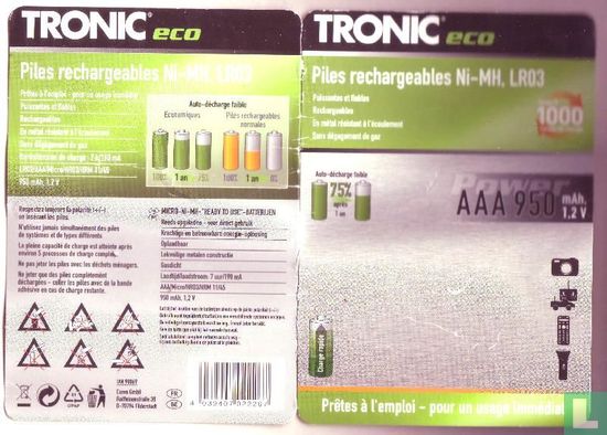 Tronic - Eco - 950 mAH - LR03 - 1,2 V