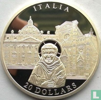 Liberia 20 dollars 2001 (PROOF) "Italy" - Image 2