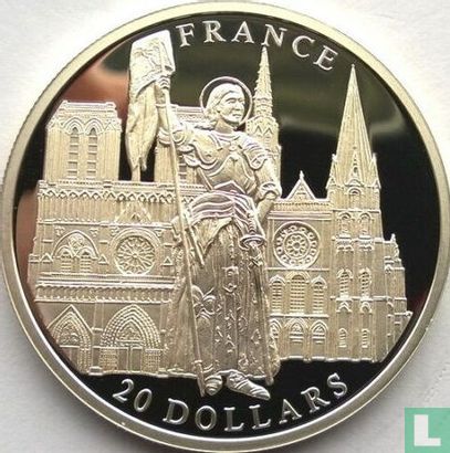 Liberia 20 dollars 2001 (PROOF) "France" - Afbeelding 2