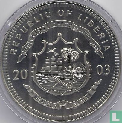 Liberia 5 dollars 2003 "Monaco - Vatican - San Marino - New European Currency" - Afbeelding 1