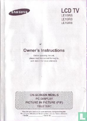 Owner's Instructions - SAMSUNG LCD TV LE19R8