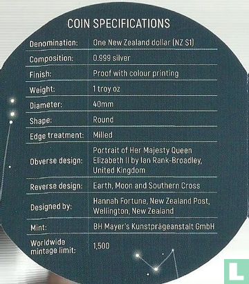 Nieuw-Zeeland 1 dollar 2019 (PROOF) "Space pioneers - 50th anniversary of the moon landing" - Afbeelding 3