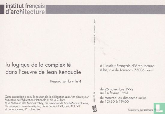 institut français d'architecture  - Jean Renaudie - Bild 2