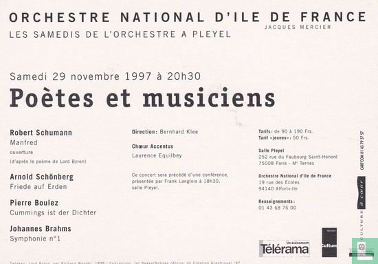 Orchestre National d'Ile de France - Poètes et musiciens - Bild 2