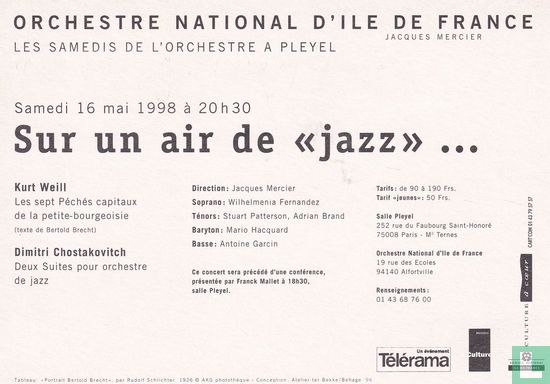 Orchestre National d'Ile de France - Sur un air de "Jazz" - Bild 2