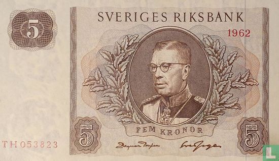 Zweden 5 Kronor 1962 - Afbeelding 1