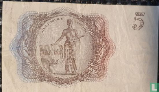 Suède 5 Kronor 1961 - Image 2