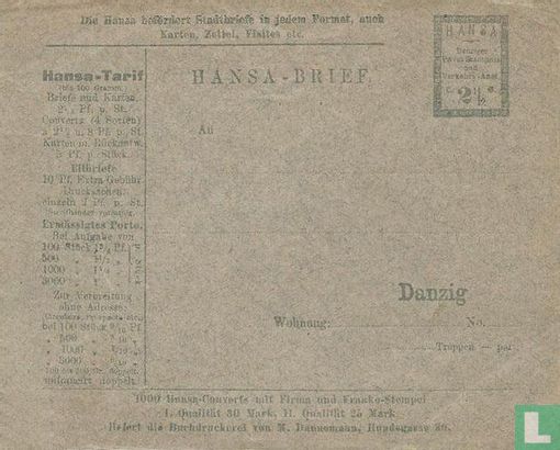 Hansa Cijfer - Brief 