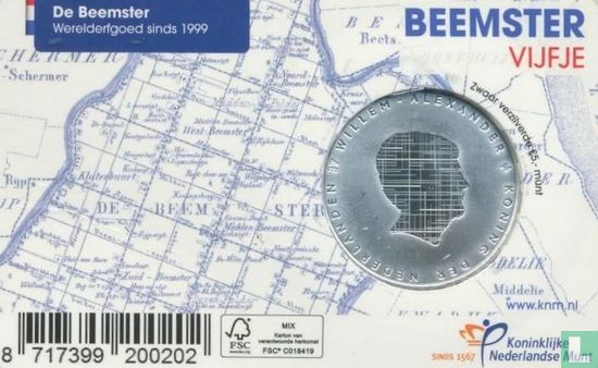 Niederlande 5 Euro 2019 (Coincard - UNC) "Beemster Vijfje" - Bild 2