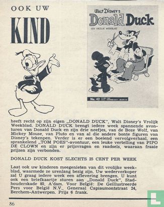 Ook uw kind heeft recht op zijn eigen Donald Duck ... [1963 nummer 42]